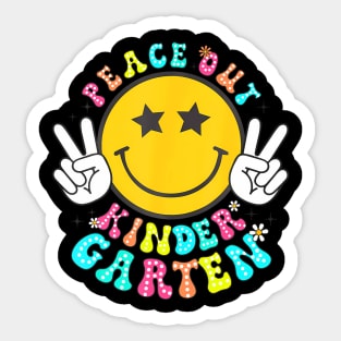 Peace Out Kindergarten Last Day of School Kindergarten Sticker